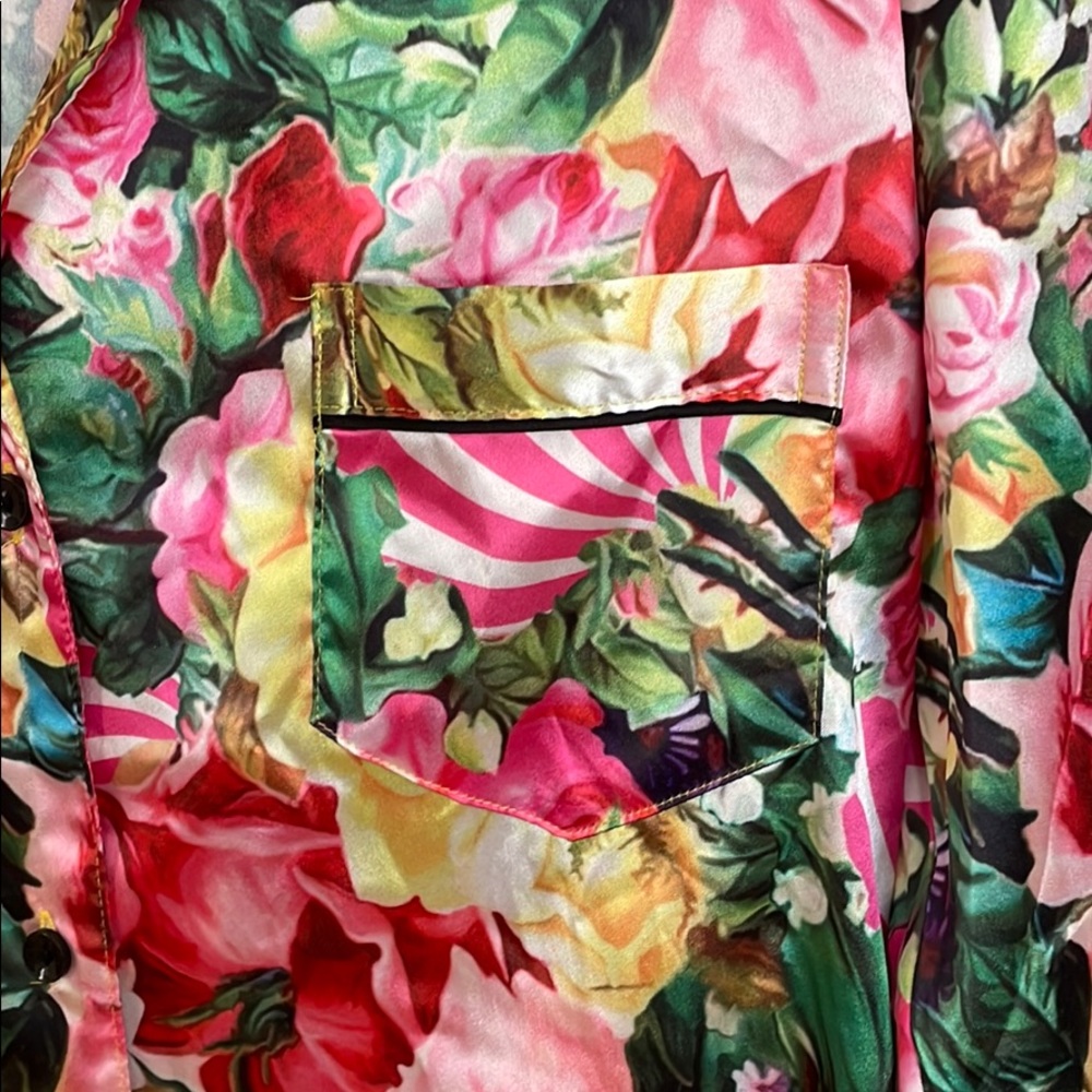2-Piece Victoria's Secret Satin Floral Pajamas By Mary Katrantzou - Picture 3 of 8